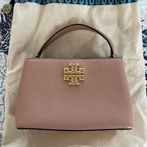 Tory Burch Pink Leather Micro Britten Satchel